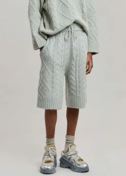 The Frankie Shop Men Brody Knit Shorts - Celadon