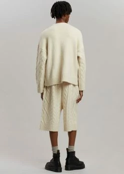 The Frankie Shop Brody Knit Shorts - Cream Men