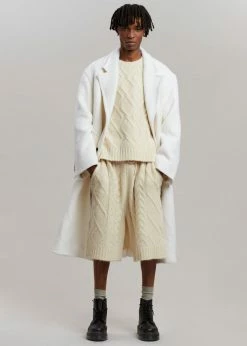 The Frankie Shop Brody Knit Shorts - Cream Men