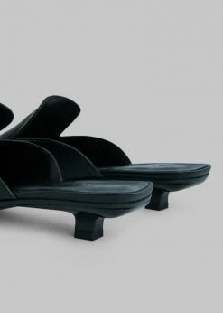 BY FAR Ingrid Mules - Black Gloss Leather SHOES