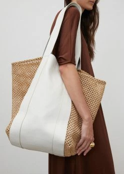 By Malene Birger Denila Leather Tote - Tinted White ACCESSORIES