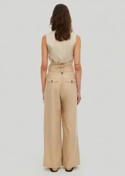 By Malene Birger Taal High Waist Trousers - Nature