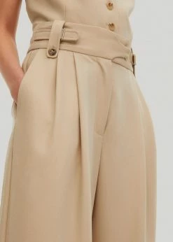 By Malene Birger Taal High Waist Trousers - Nature