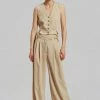 By Malene Birger Taal High Waist Trousers - Nature
