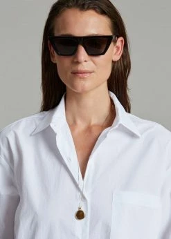 The Frankie Shop Cala Organic Cotton Shirt Dress - White