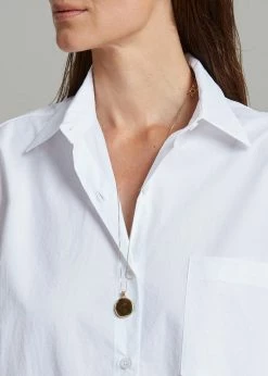 The Frankie Shop Cala Organic Cotton Shirt Dress - White