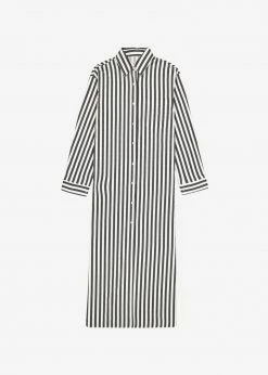 The Frankie Shop CLOTHING Cala Shirt Dress - Black Stripe