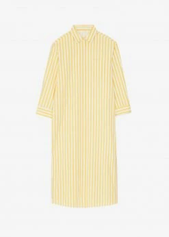 The Frankie Shop Cala Shirt Dress - Citrus Stripe CLOTHING