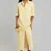 The Frankie Shop Cala Shirt Dress - Citrus Stripe CLOTHING