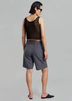 Angelo Bianco Camila Net Top - Black