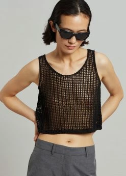 Angelo Bianco Camila Net Top - Black