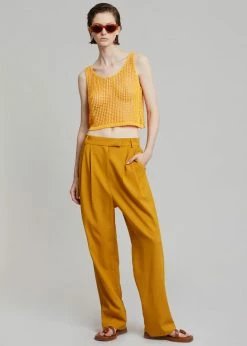 Angelo Bianco Camila Net Top - Orange Vacation Edit