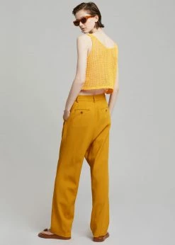 Angelo Bianco Camila Net Top - Orange Vacation Edit