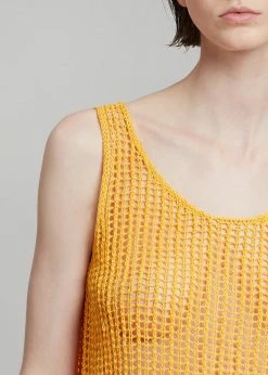 Angelo Bianco Camila Net Top - Orange Vacation Edit