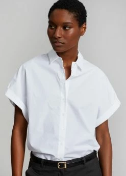 Le Vase Cece Cuffed Sleeve Shirt - White