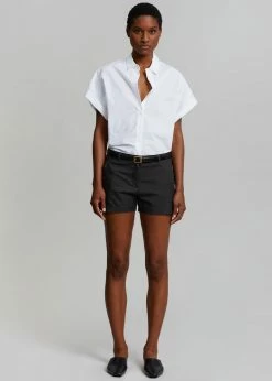 Le Vase Cece Cuffed Sleeve Shirt - White