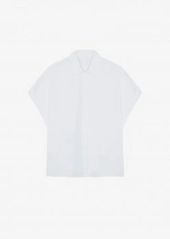 Le Vase Cece Cuffed Sleeve Shirt - White