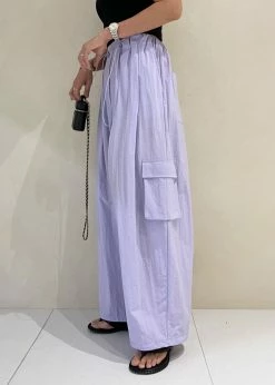 The Frankie Shop Celeste Cargo Pants - Lilac CLOTHING