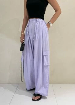 The Frankie Shop Celeste Cargo Pants - Lilac CLOTHING