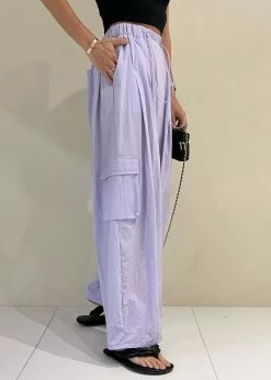The Frankie Shop Celeste Cargo Pants - Lilac CLOTHING