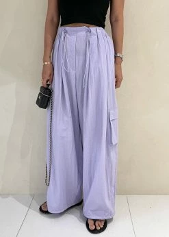 The Frankie Shop Celeste Cargo Pants - Lilac CLOTHING