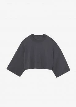 Paper Moon CLOTHING Cera Cropped Tee - Charcoal