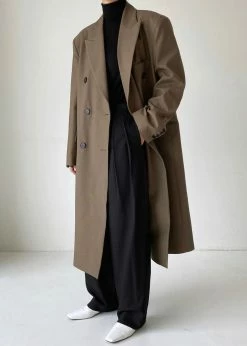 3.another CLOTHING Cerys Overcoat - Cocoa
