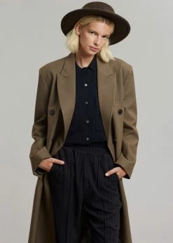 3.another CLOTHING Cerys Overcoat - Cocoa