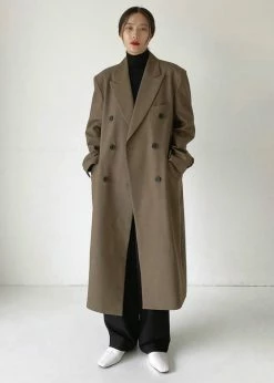3.another CLOTHING Cerys Overcoat - Cocoa