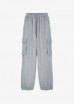 The Frankie Shop Chava Cargo Joggers - Heather Grey