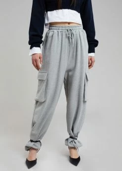 The Frankie Shop Chava Cargo Joggers - Heather Grey