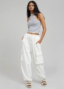 The Frankie Shop Chava Cargo Joggers - White CLOTHING