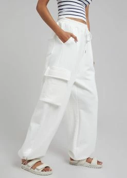 The Frankie Shop Chava Cargo Joggers - White CLOTHING