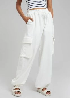 The Frankie Shop Chava Cargo Joggers - White CLOTHING