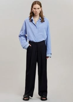 Agit CLOTHING Christa Striped Shirt - Blue