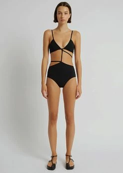 Christopher Esber Bikini Bandeau Tie One Piece - Black CLOTHING