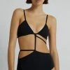 Christopher Esber Bikini Bandeau Tie One Piece - Black CLOTHING