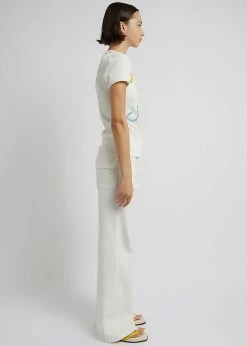 Christopher Esber Landscape Rib Tee - Multi Bind Ivory CLOTHING