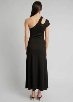 CLOTHING Christopher Esber Quartz Split Ruched Tank Dress - Black/Pink Stones