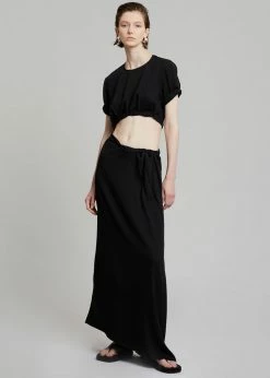 Christopher Esber Rolled Up Tee Dress - Black