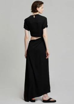 Christopher Esber Rolled Up Tee Dress - Black