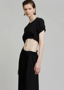 Christopher Esber Rolled Up Tee Dress - Black