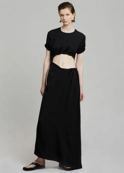 Christopher Esber Rolled Up Tee Dress - Black