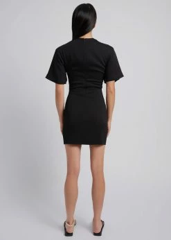 Christopher Esber Ruched Multi Tie Mini Dress - Black