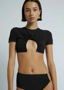 CLOTHING Christopher Esber Ruched Prong Tee - Black