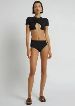 CLOTHING Christopher Esber Ruched Prong Tee - Black