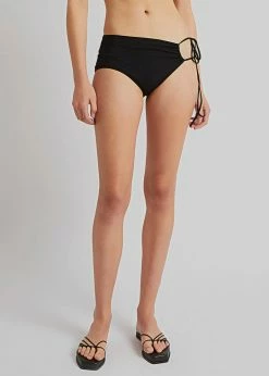 CLOTHING Christopher Esber Ruched Side Tie Brief - Black