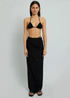 Christopher Esber Ruched Underbust Bikini Top - Black CLOTHING