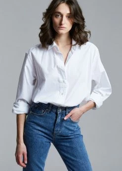 The Frankie Shop CLOTHING Dusky Classic Oversized Shirt - White