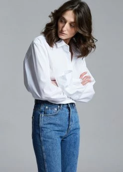 The Frankie Shop CLOTHING Dusky Classic Oversized Shirt - White